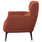 Dup 34 Inch Accent Chair Cushioned Seat Rounded Track Arms Muted Orange By Casagear Home BM309612