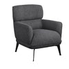 Dup 34 Inch Accent Chair Cushioned Seat Rounded Track Arms Muted Gray By Casagear Home BM309613