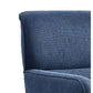 Dup 34 Inch Accent Chair Cushioned Seat Rounded Track Arms Muted Blue By Casagear Home BM309614