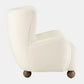 38 Inch Armchair Wingback Design Soft Cushioned Seat Beige Upholstery By Casagear Home BM309621