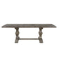 Ray Dining Table 72-90 Inch Extendable Top Salvaged Rustic Gray Finish By Casagear Home BM309637