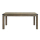Eli 71 Inch Dining Table, Distressed Rustic Gray, Industrial Metal Rivets By Casagear Home