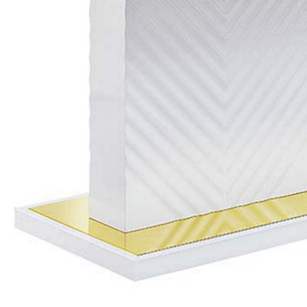 Tyra 71 Inch Dining Table, Rectangular, White Pedestal, Stainless Steel By Casagear Home
