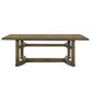 Stacy 88 Inch Dining Table Rectangular Top Rubberwood Weathered Oak By Casagear Home BM309652