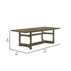 Stacy 88 Inch Dining Table, Rectangular Top, Rubberwood, Weathered Oak By Casagear Home