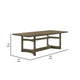 Stacy 88 Inch Dining Table, Rectangular Top, Rubberwood, Weathered Oak By Casagear Home
