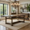 Stacy 88 Inch Dining Table, Rectangular Top, Rubberwood, Weathered Oak By Casagear Home