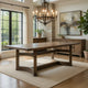 Stacy 88 Inch Dining Table, Rectangular Top, Rubberwood, Weathered Oak By Casagear Home