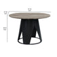 Nori 47 Inch Dining Table Pedestal Base Antique Oak Brown and Black By Casagear Home BM309657