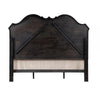 Chery Queen Size Bed with Button Tufted Headboard Beige Upholstery Black By Casagear Home BM309666