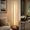 Lizy 24 Inch Tall, Thin Table Lamp, Crystal, LED Metal Frame, Antique Brass By Casagear Home