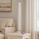 Lizy 24 Inch Table Lamp with Crystal, LED Metal Frame, Nickel Finish By Casagear Home