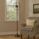Quinn 63 Inch Accent Floor Lamp, Vintage Fan Design, Antique Bronze Finish By Casagear Home