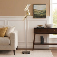 Spark 62" Floor Lamp, 3 Acrylic Shades, Antique Brass Gold by Casagear Home