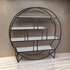 49 Inch 4 Tier Metal Plant Stand with Shelves Round Black Metal Frame By Casagear Home BM309721