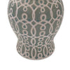 12 Inch Temple Jar Ceramic Intricate Geometric Pattern Removable Lid Olive Green By Casagear Home BM309943