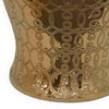 Deni 25 Inch Temple Jar Large Classic Curved Design Lid Gold Ceramic By Casagear Home BM309965