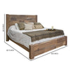Umey King Size Bed Mango Wood with Grain Details Two Tone Rustic Brown By Casagear Home