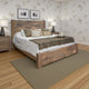 Umey Queen Size Bed, Mango Wood with Grain Details, Two Tone Rustic Brown By Casagear Home