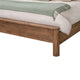 Olum King Size Bed Mango Wood Grain Details Rounded Edges Rustic Brown By Casagear Home