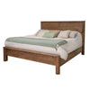 Olum Queen Size Bed Mango Wood Grain Details Rounded Edges Rustic Brown By Casagear Home