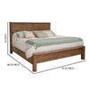 Olum Queen Size Bed Mango Wood Grain Details Rounded Edges Rustic Brown By Casagear Home