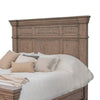 Riel King Size Bed Solid Pine Wood with Molded Details Wire Brushed Brown By Casagear Home BM309985