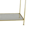 Casy 35 Inch Plant Display Stand with 4 Varied Shelves Gold Metal By Casagear Home BM310018