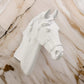 Lilie 14 Inch Horse Head Bust Statuette Wall Mount Design Resin White By Casagear Home BM310084