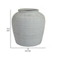 Gri 11 Inch Vase Baluster Shape Distressed White Transitional Style By Casagear Home BM310169