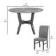 Skylar 5 Piece Dining Table Set Wood 4 Chairs Glitter Gray Faux Leather By Casagear Home BM310201