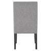 Amber 27 Inch Dining Side Chair Set of 2 Cushioned Gray Fabric Upholstery By Casagear Home BM310203