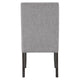 Amber 27 Inch Dining Side Chair Set of 2 Cushioned Gray Fabric Upholstery By Casagear Home BM310203