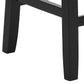 Jordan 26 Inch Counter Height Stool Saddle Seat Black Leather and Wood By Casagear Home BM310205