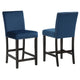 Jordan 24 Inch Counter Height Side Chair Set of 2 Fabric Upholstery Blue By Casagear Home BM310207