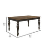 Lauren 63-81 Inch Dining Table Extendable Wood Rectangular Top Brown By Casagear Home BM310212