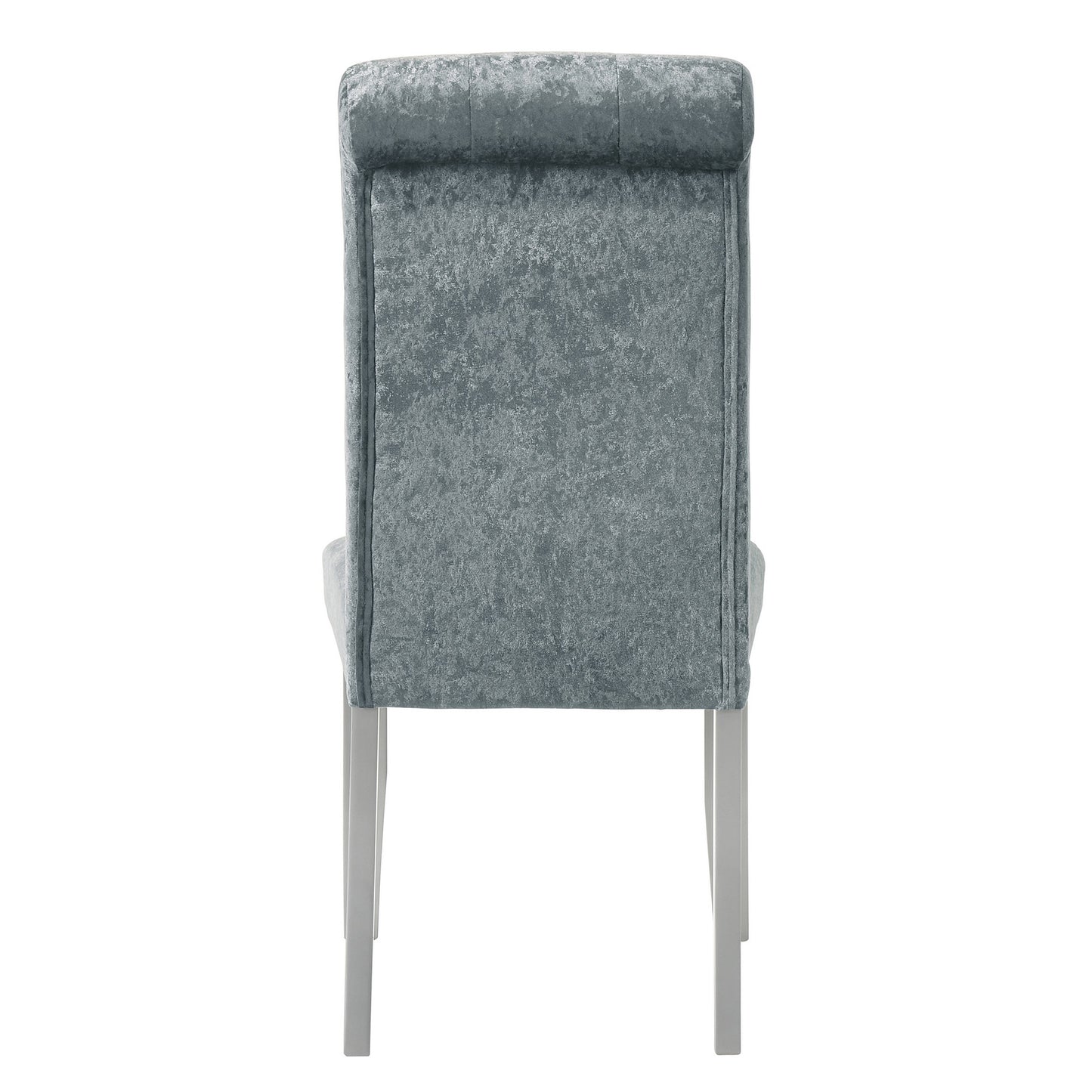 Liam 27 Inch Side Chair Set of 2 Wood Tufted Gray Fabric Upholstery By Casagear Home BM310220