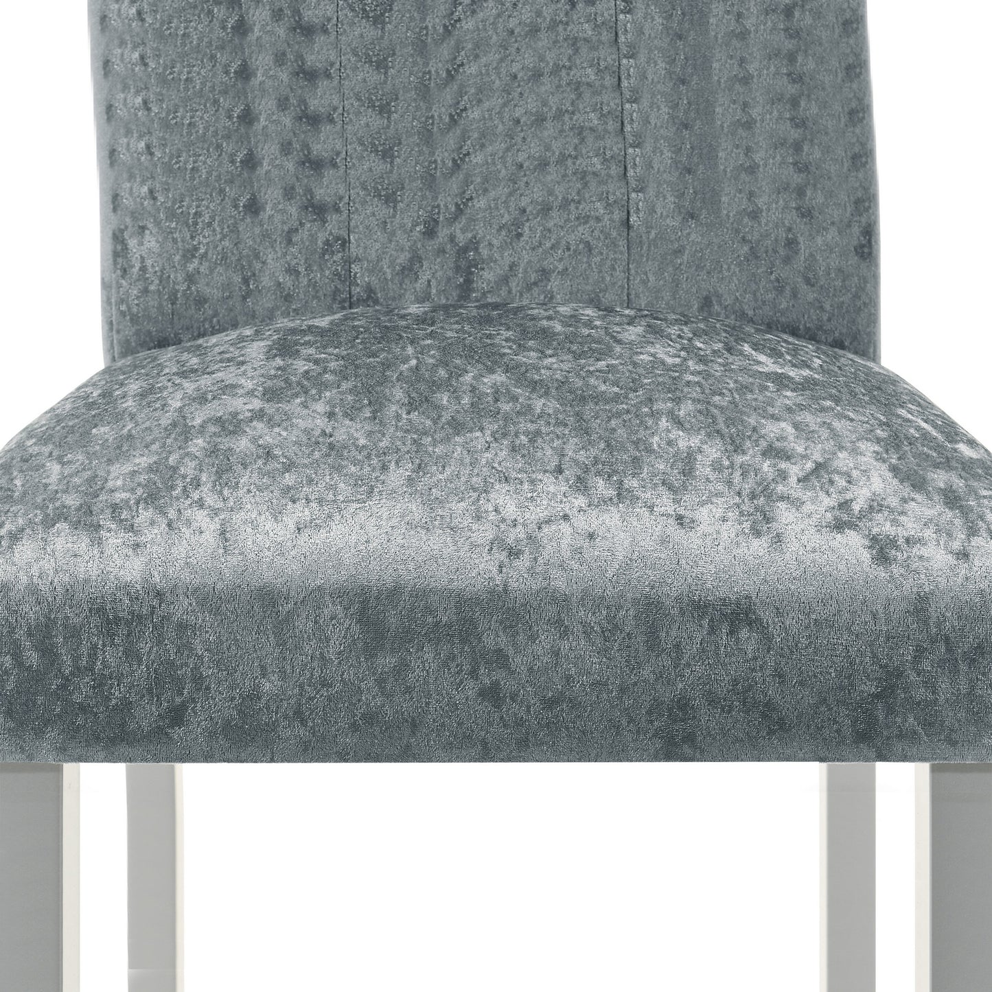 Liam 27 Inch Side Chair Set of 2 Wood Tufted Gray Fabric Upholstery By Casagear Home BM310220