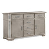 Scott 60 Inch Sideboard Buffet Console 6 Drawers and 2 Shelves Beige Wood By Casagear Home BM310223