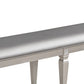Scott 60 Inch Dining Bench Sparkling Silver Gray Faux Leather Wood Frame By Casagear Home BM310224