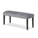Marcus 46 Inch Dining Bench Fabric Upholstery Wood Tufted Gray Black By Casagear Home BM310237