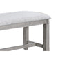 Peter 50 Inch Dining Bench, Fabric Upholstery, Cushioned, Driftwood Gray By Casagear Home