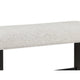 Jade 42 Inch Counter Height Bench Wood Frame Fabric Upholstery White By Casagear Home BM310256