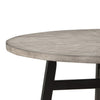 Avenue 48 Inch Counter Height Table Wood Frame Round Top Black and Gray By Casagear Home BM310263