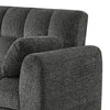 Lupe 74 Inch Sofa Biscuit Tufted Chrome Legs Chenille Dark Gray By Casagear Home BM310894