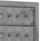 Zoha 49 Inch Tall Dresser Chest 5 Drawer Cabriole Legs Gray Upholstery By Casagear Home BM310912