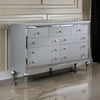 Calan 63 Inch Wide Dresser Chest 9 Drawers Pebble Texture Wood Silver By Casagear Home BM310935