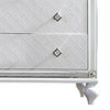 Calan 52 Inch Tall Dresser Chest 5 Drawer Texture Mirror Trim White By Casagear Home BM310937