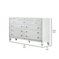 Calan 63 Inch Wide Dresser Chest 9 Drawers Pebble Texture Wood White By Casagear Home BM310938