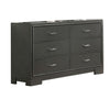 Aliso 58 Inch Wide Dresser Chest 6 Drawers Bracket Feet Dark Gray By Casagear Home BM310945